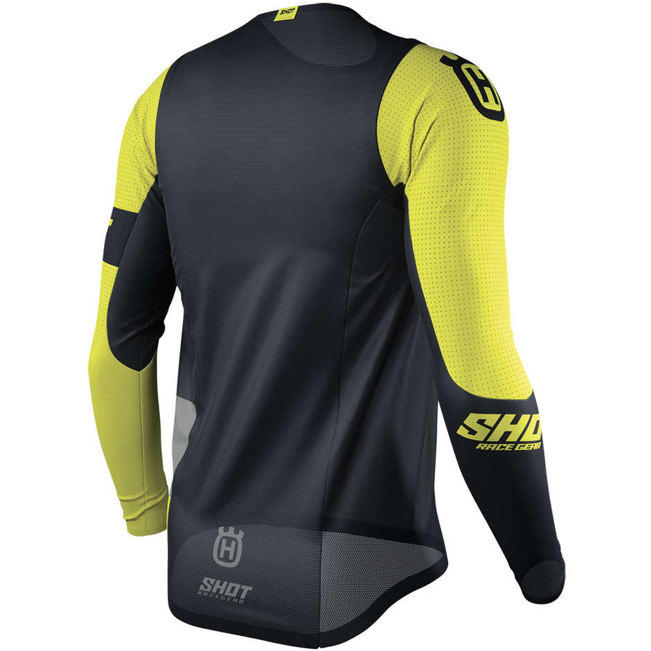 Maillot Moto Cross Enduro Shot Husqvarna Gris Foncé