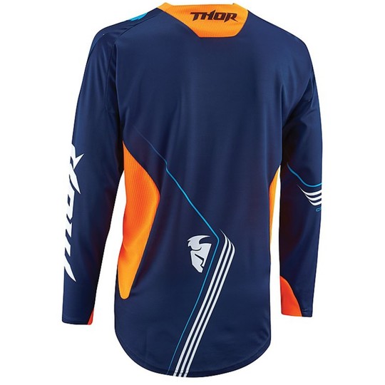 Maillot Moto Cross Enduro Thor Core Bend 2015 Bleu Marine Orange