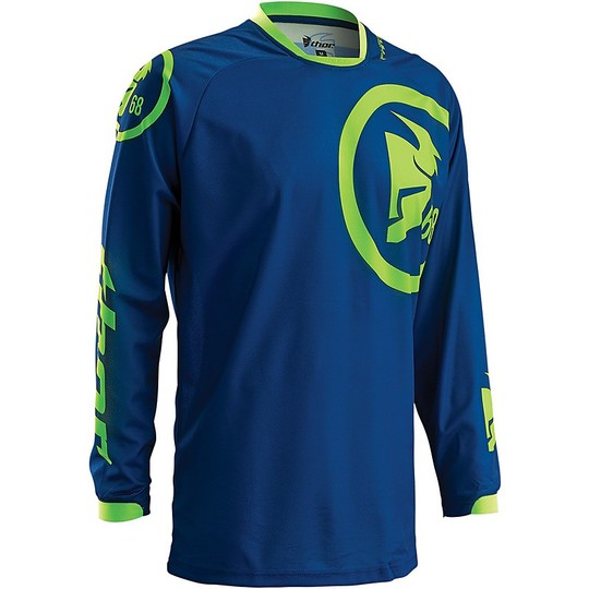 Maillot Moto Cross Enduro Thor Phase 2016 Joint Navy Blue Lime