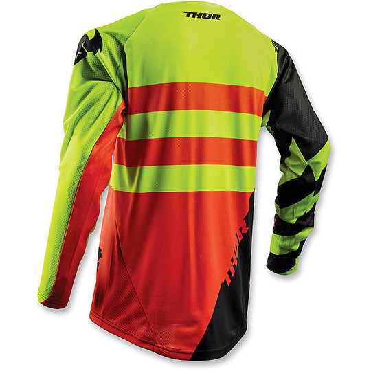 Maillot Moto Cross Enduro Thor S8 Fuse Air Rive Jaune Noir