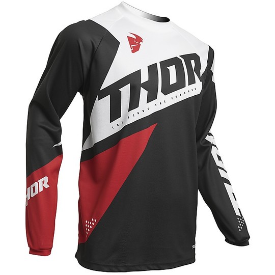 Maillot Moto Cross Enduro Thor SECTOR Blade White Characoal Red