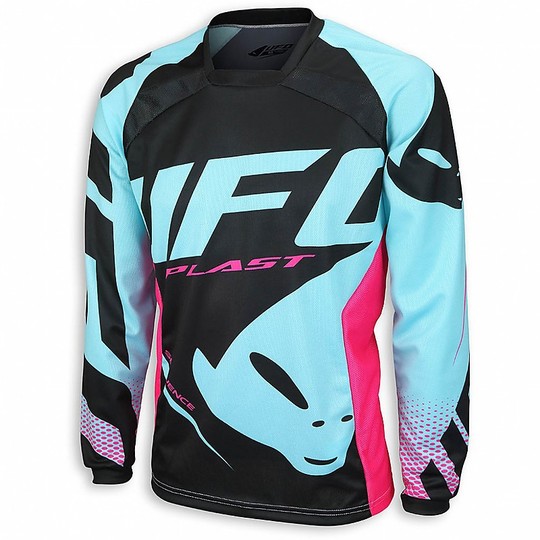 Maillot Moto Cross Enduro Ufo Sequence Jersey Noir Turquoise