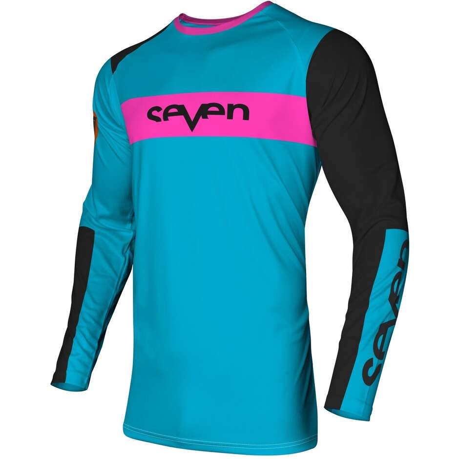 Maillot Moto Cross SEVEN MX VOX 25.1 FRACTURE VICE Noir