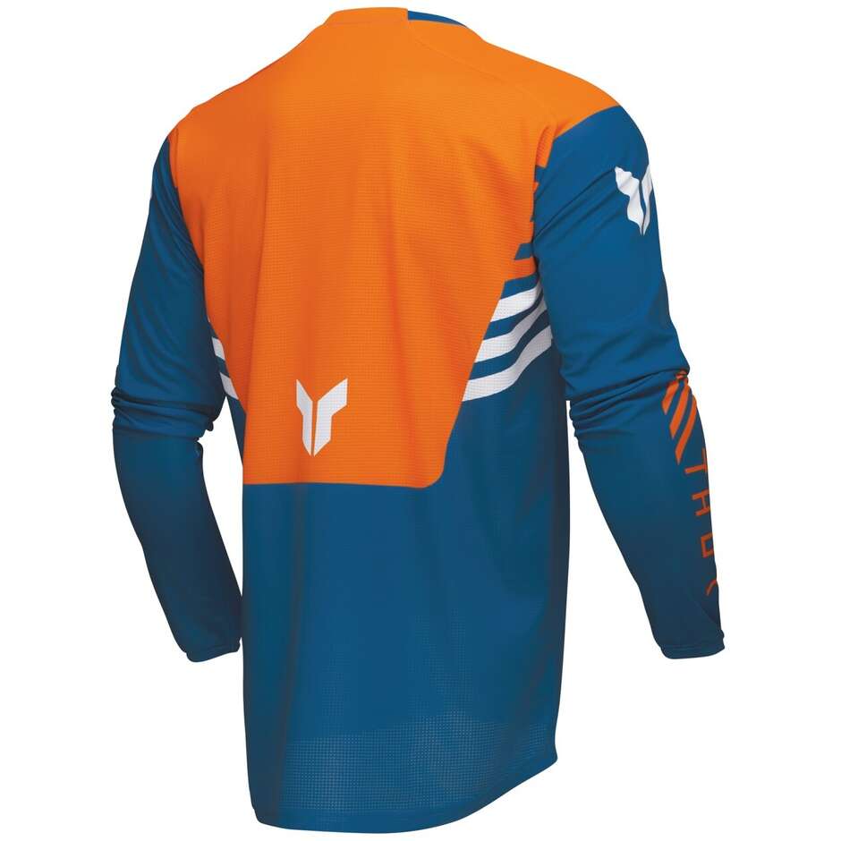 Maillot Moto Cross Thor LAUNCHMODE ZONE Bleu Orange