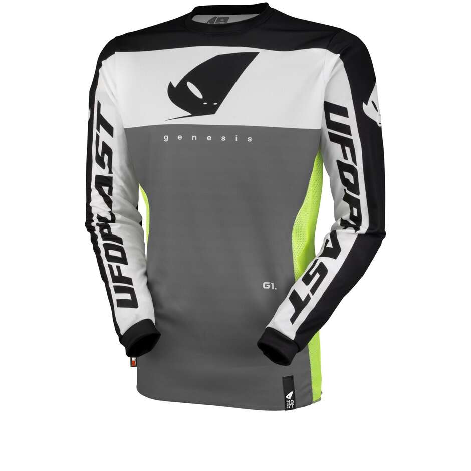 Maillot Moto Cross Ufo GENESIS Made in Italy Gris Noir