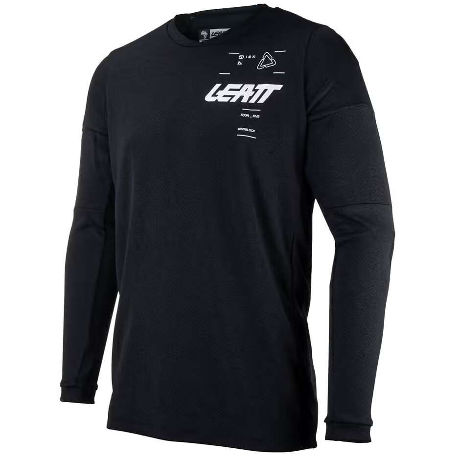 Maillot Moto Leatt 4.5 WINDBLOCKER Cross Enduro Noir