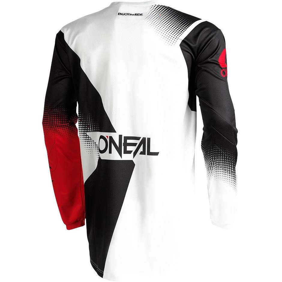 Maillot Moto Oneal Element V.22 Racewear Cross Enduro Noir Blanc Rouge