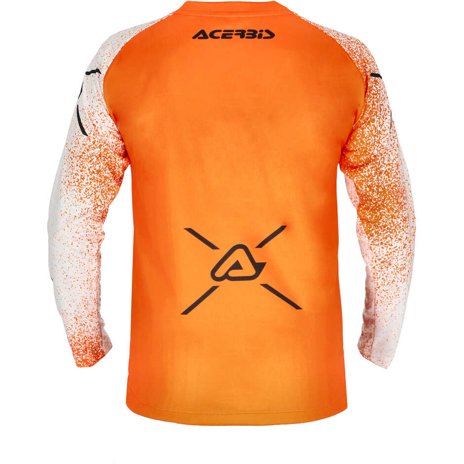Maillot moto technique en tissu ACERBIS pour enfant MX J-KID FIVE Orange Blanc