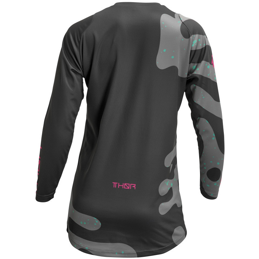 Maillot moto Thor Cross Enduro JERSEY SECTOR Lady Disguise gris rose