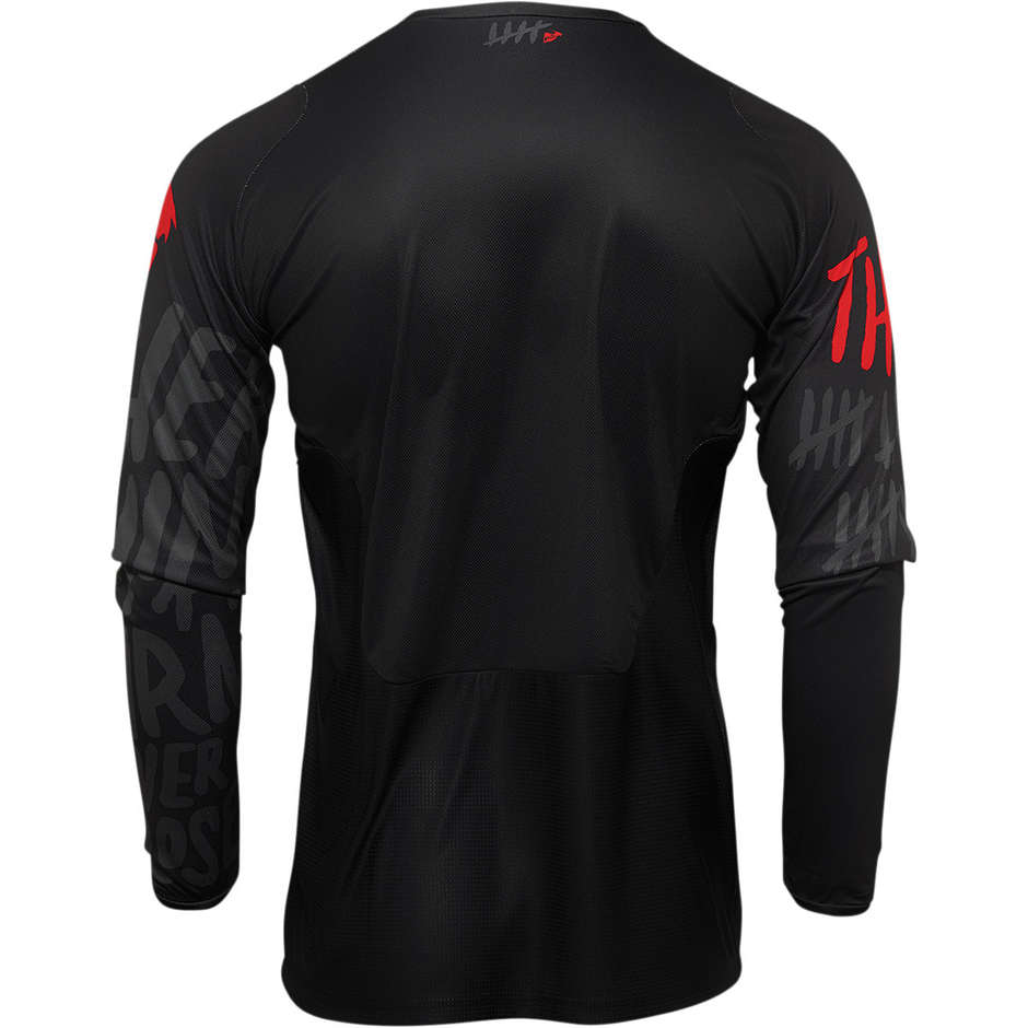 Maillot Moto Thor Cross Enduro PULSE COUNTING SHEEP Noir Rouge