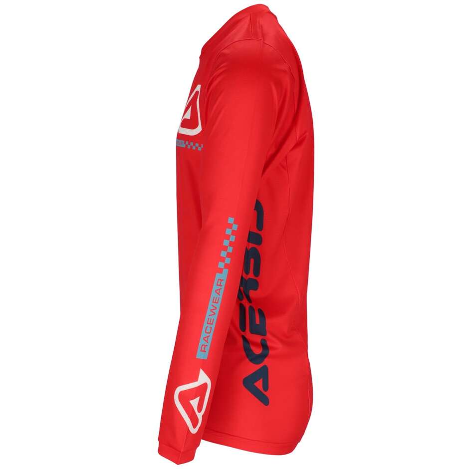 Maillot MotoCross Enduro ACERBIS MX J-TRACK Connection Rouge Bleu