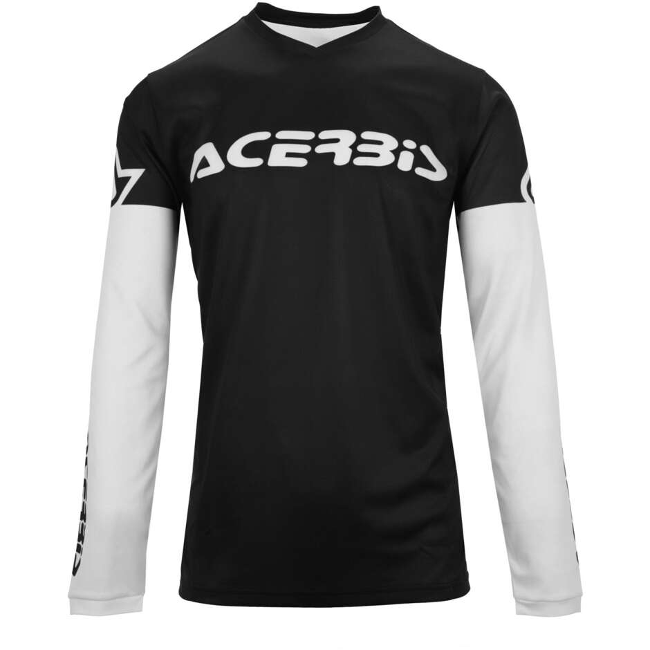 Maillot MotoCross Enduro ACERBIS MX J-TRACK INC 2.0 Noir Blanc