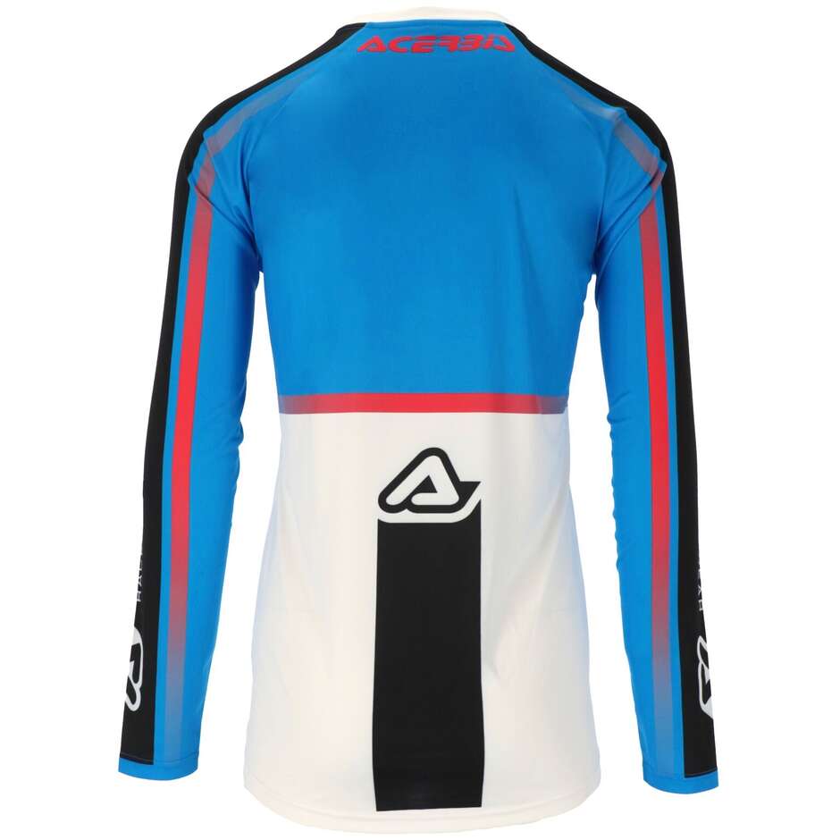 Maillot MotoCross Enduro ACERBIS MX LINEAR LUGO Blanc Bleu