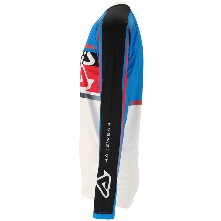Maillot MotoCross Enduro ACERBIS MX LINEAR LUGO Blanc Bleu
