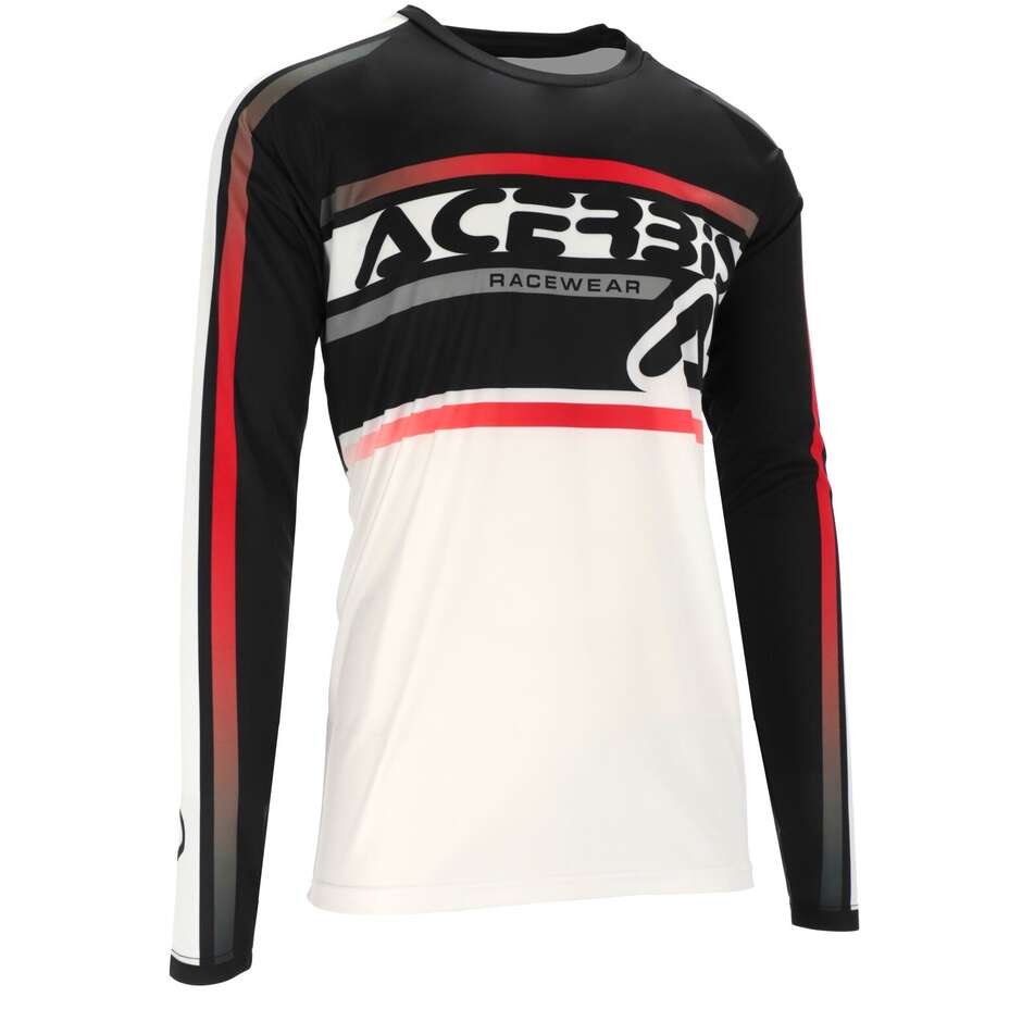 Maillot MotoCross Enduro ACERBIS MX LINEAR LUGO Blanc Noir