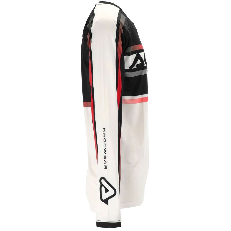 Maillot MotoCross Enduro ACERBIS MX LINEAR LUGO Blanc Noir
