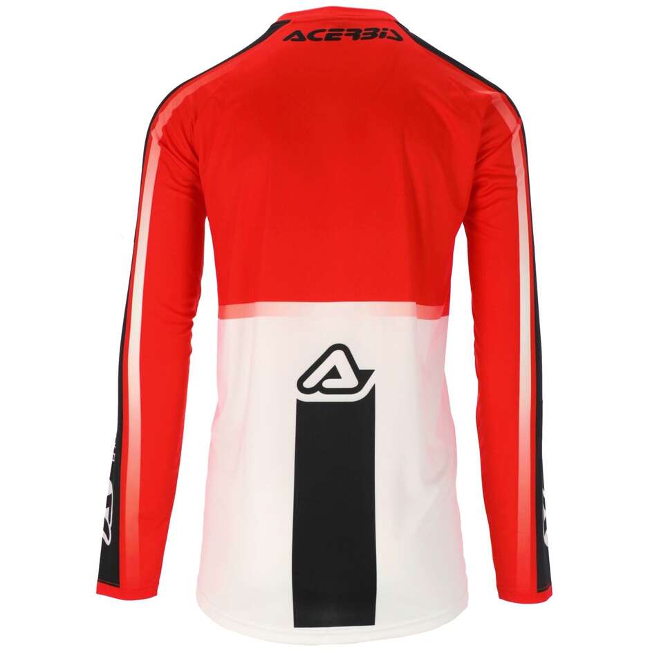 Maillot MotoCross Enduro ACERBIS MX LINEAR LUGO Blanc Rouge