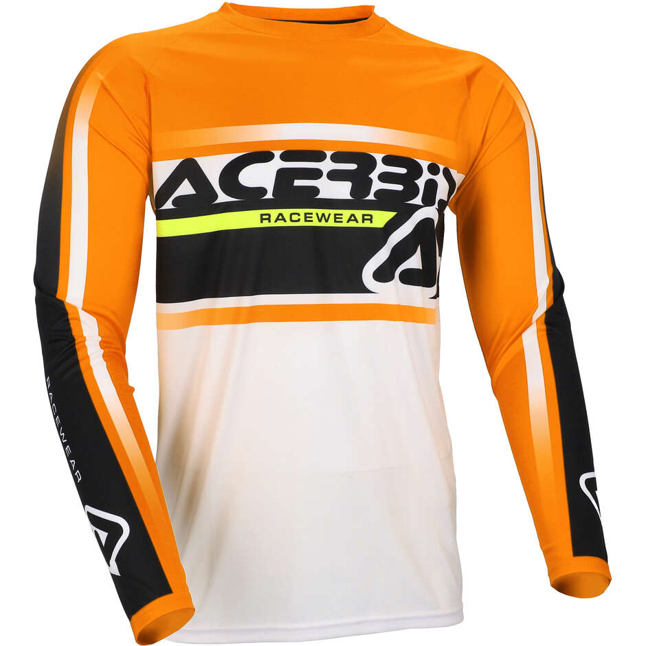 Maillot Motocross Enduro ACERBIS MX LINEAR LUGO Orange Blanc