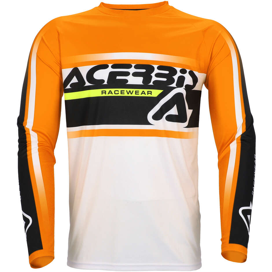 Maillot Motocross Enduro ACERBIS MX LINEAR LUGO Orange Blanc