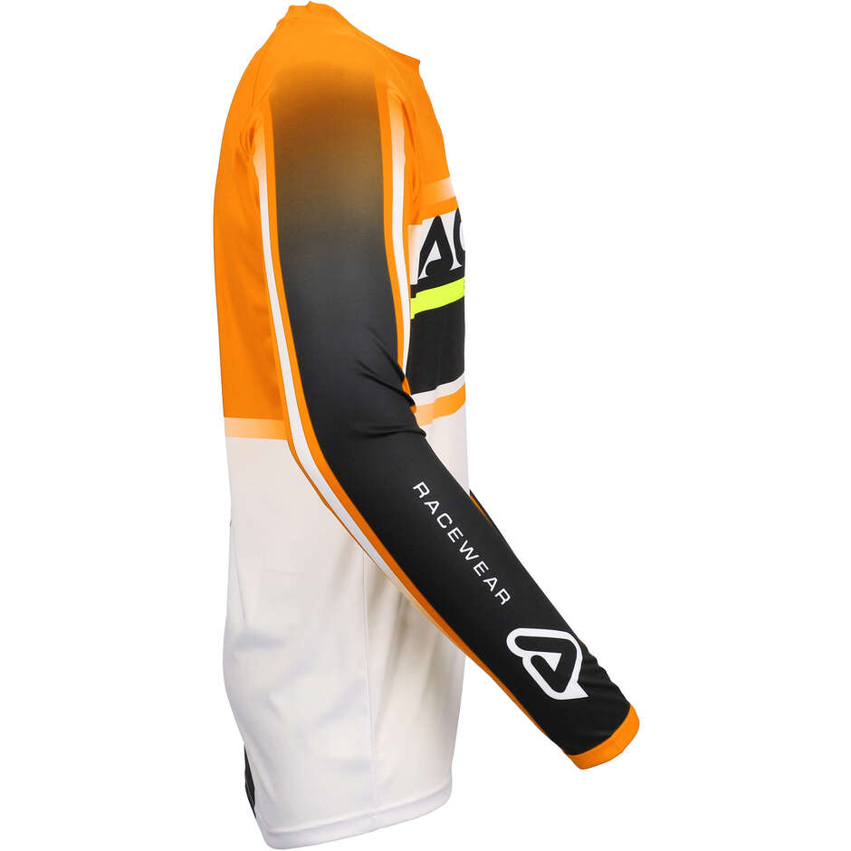 Maillot Motocross Enduro ACERBIS MX LINEAR LUGO Orange Blanc