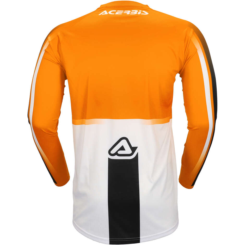 Maillot Motocross Enduro ACERBIS MX LINEAR LUGO Orange Blanc