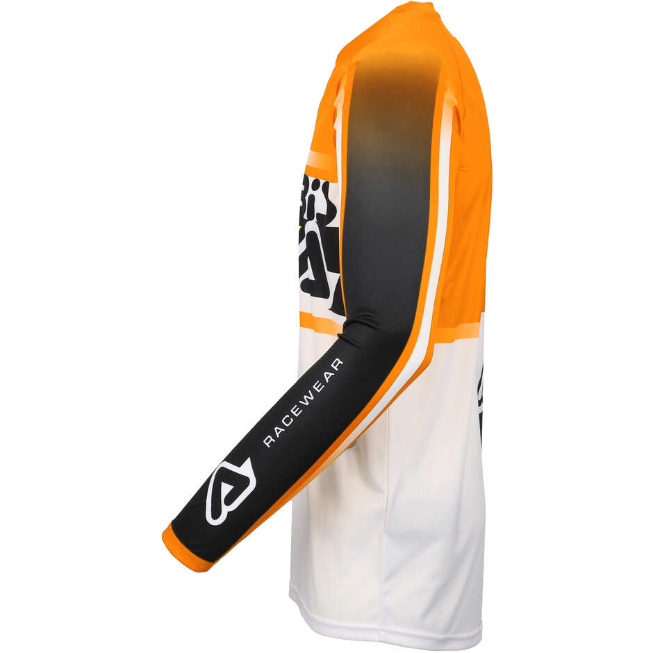 Maillot Motocross Enduro ACERBIS MX LINEAR LUGO Orange Blanc