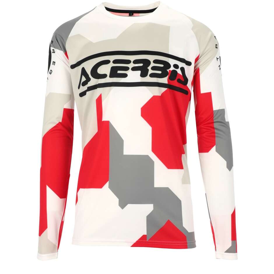 Maillot MotoCross Enduro ACERBIS MX LINEAR SUMBAWA Blanc Gris