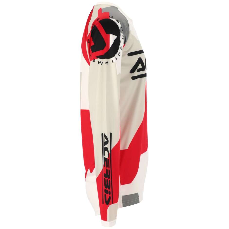 Maillot MotoCross Enduro ACERBIS MX LINEAR SUMBAWA Blanc Gris