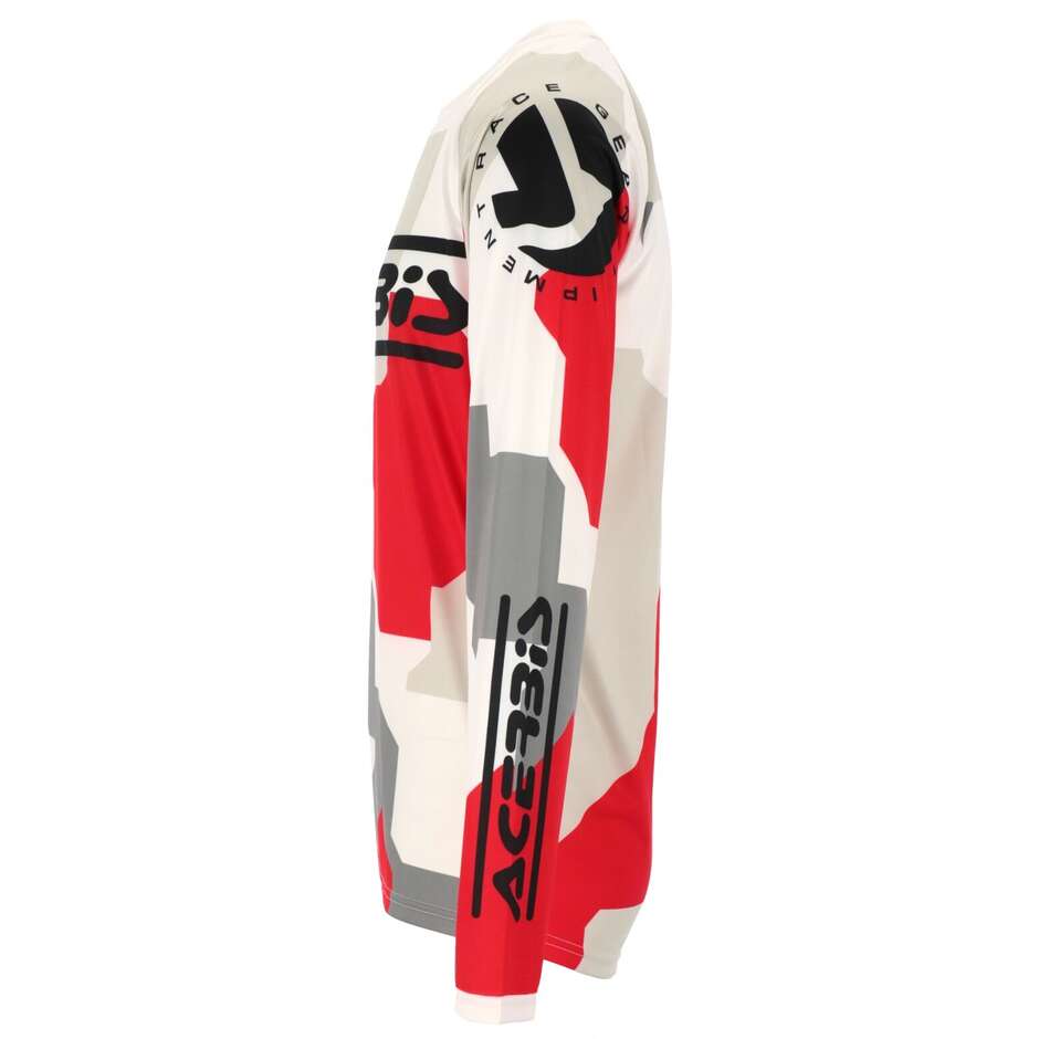 Maillot MotoCross Enduro ACERBIS MX LINEAR SUMBAWA Blanc Gris