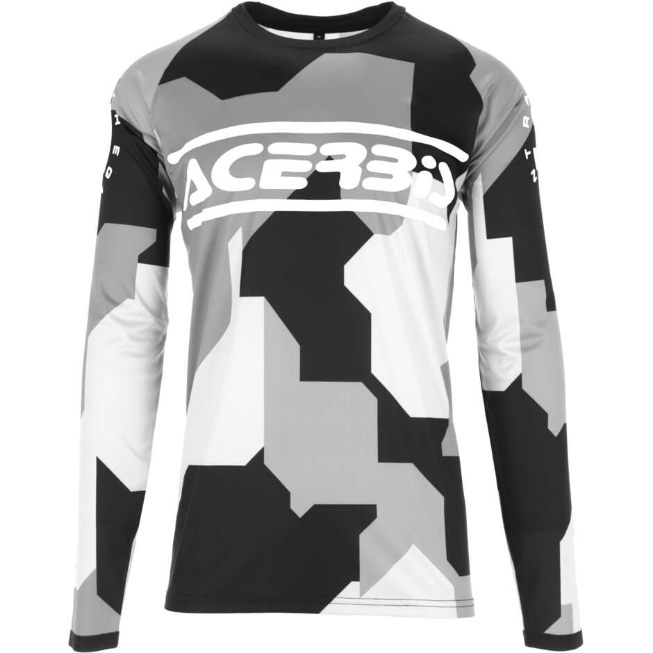 Maillot MotoCross Enduro ACERBIS MX LINEAR SUMBAWA Noir Gris