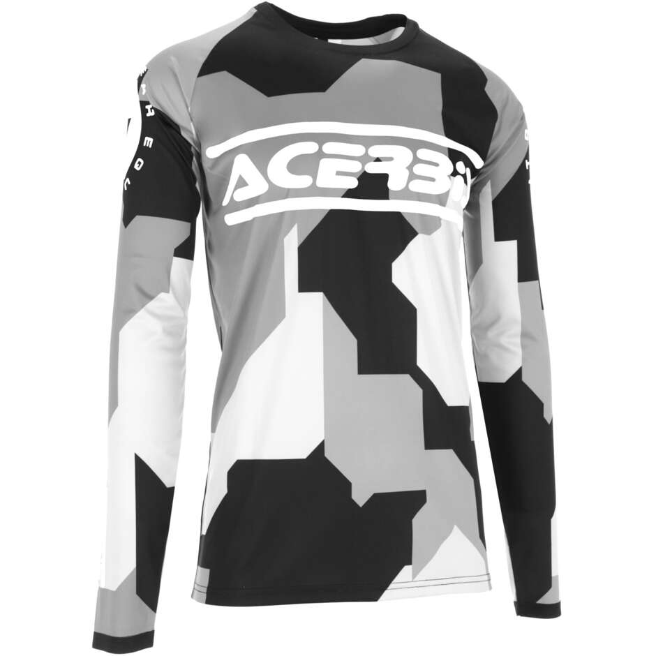 Maillot MotoCross Enduro ACERBIS MX LINEAR SUMBAWA Noir Gris