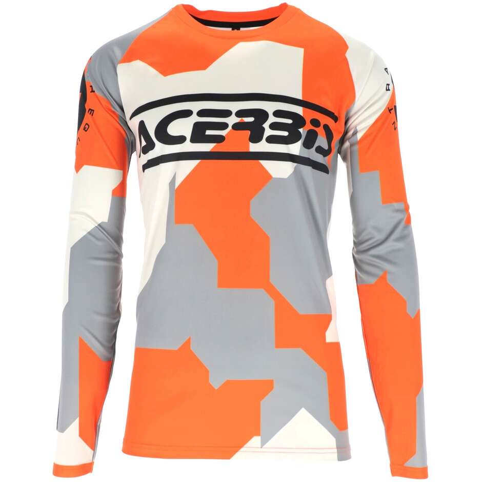 Maillot MotoCross Enduro ACERBIS MX LINEAR SUMBAWA Orange Gris