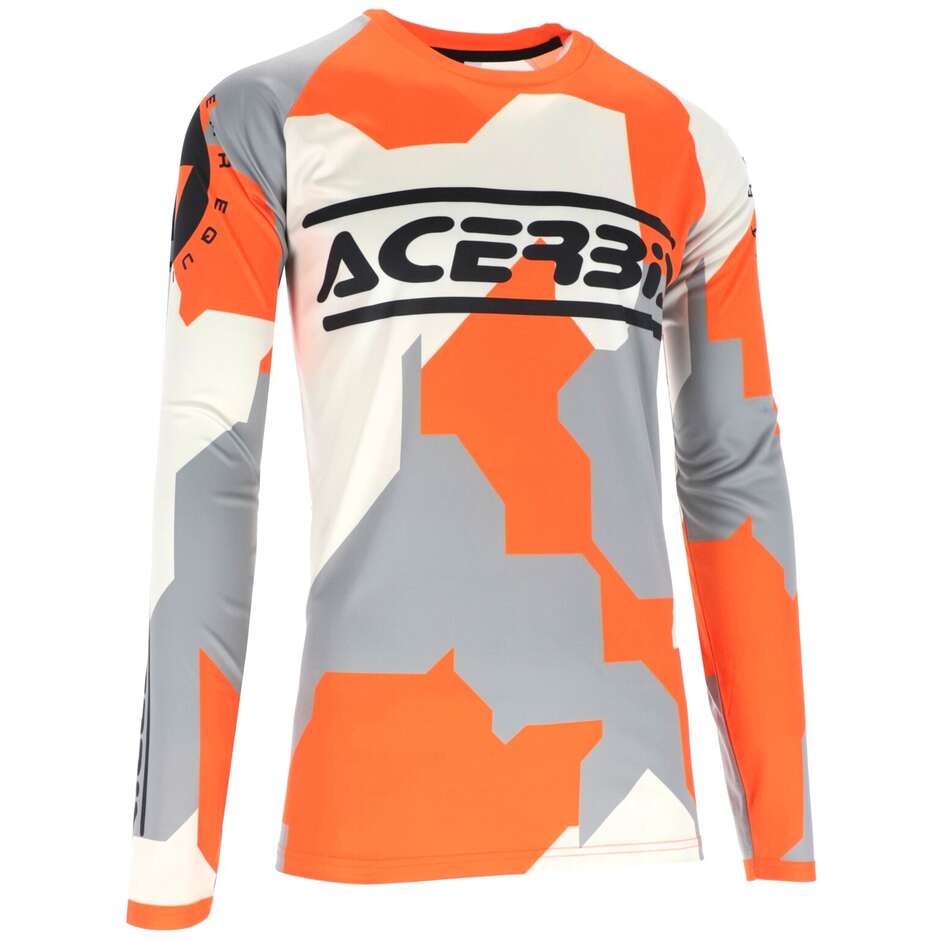 Maillot MotoCross Enduro ACERBIS MX LINEAR SUMBAWA Orange Gris