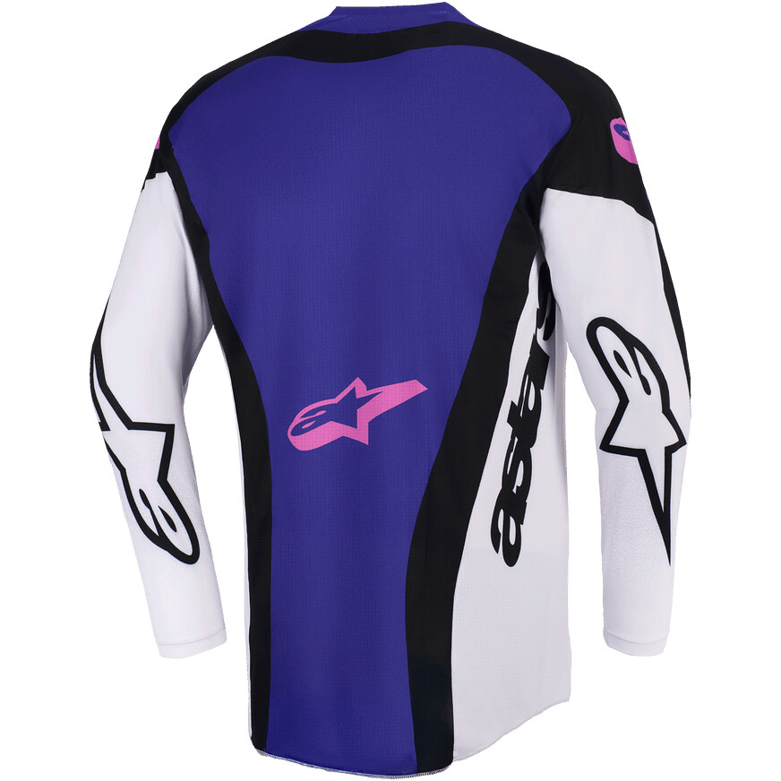 Maillot motocross enduro Alpinestars TECHSTAR KNIF noir gris clair violet