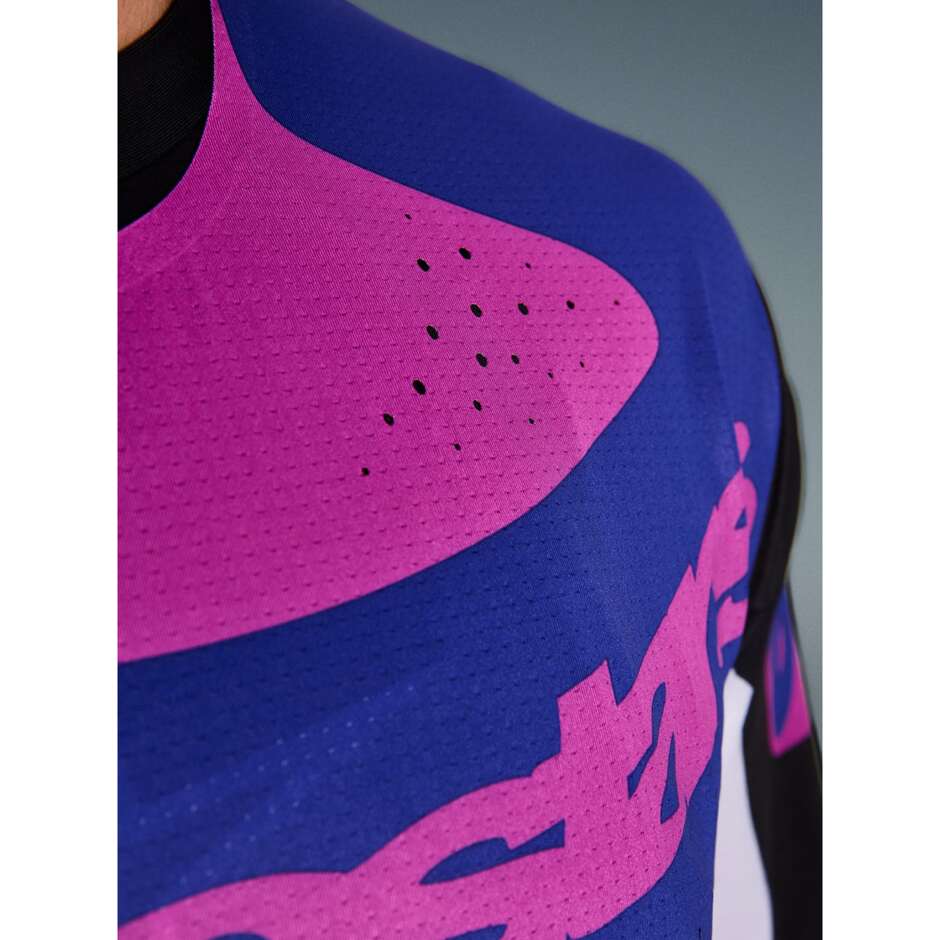 Maillot motocross enduro Alpinestars TECHSTAR KNIF noir gris clair violet