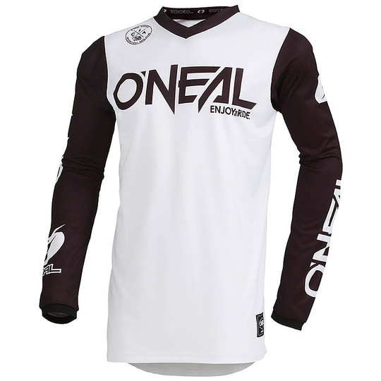 Maillot Oneal Threat Jersey Rider Moto Cross Enduro Blanc Noir