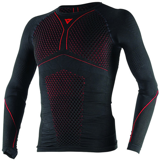 Maillot technique Dainese D-Core Thermo Tee LS manches longues noir / rouge