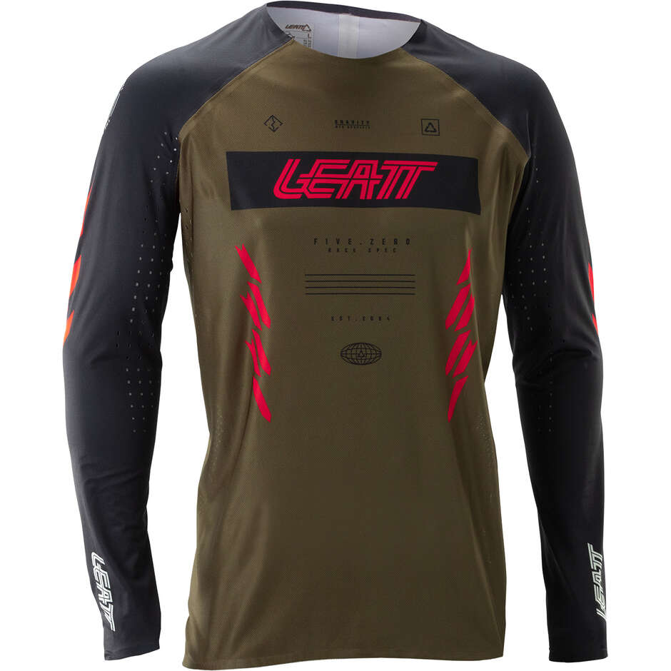 Maillot VTT respirant Leatt Gravity 5.0 marron