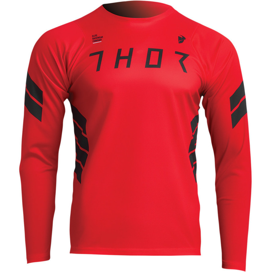 Maillot Vélo Vtt Thor JERSEY Assist Sting Rouge Manches Longues