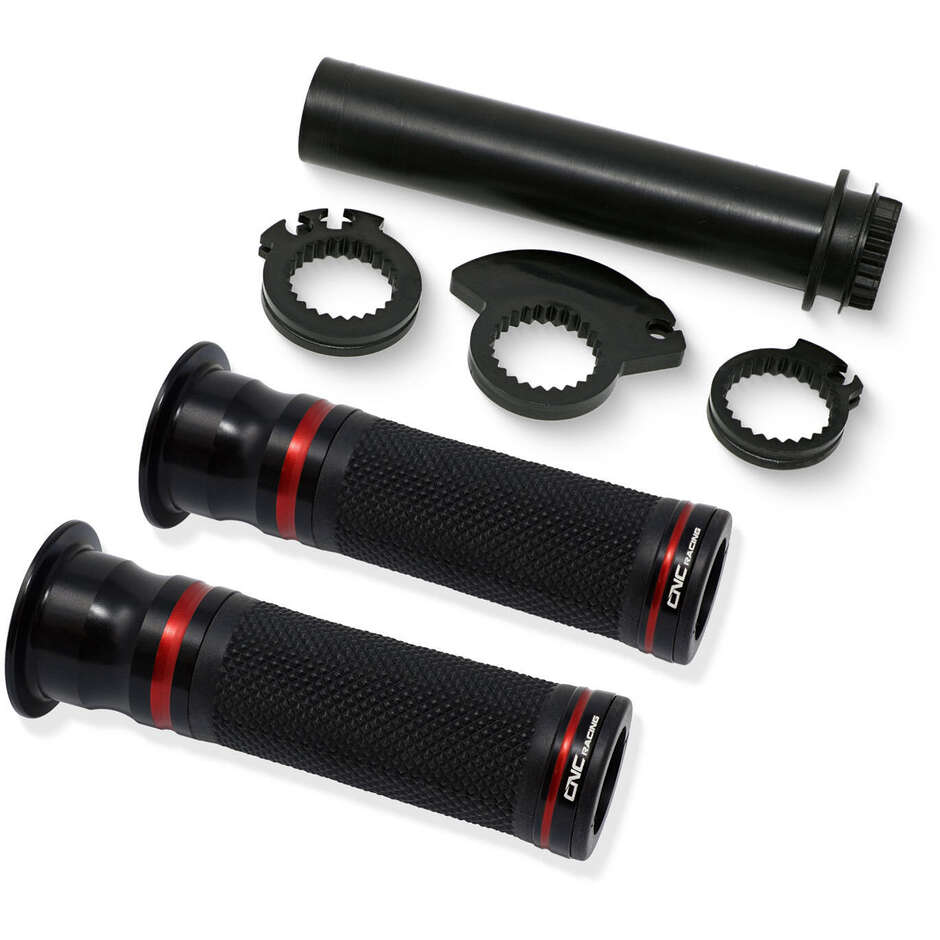 Manopole EVO MP105 - Bicolor CNC Racing Nero Rosso