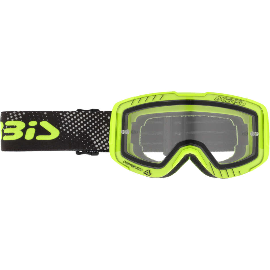 MASCHERA da Motocross per Bambino ACERBIS VANGUARD KID Giallo Fluo
