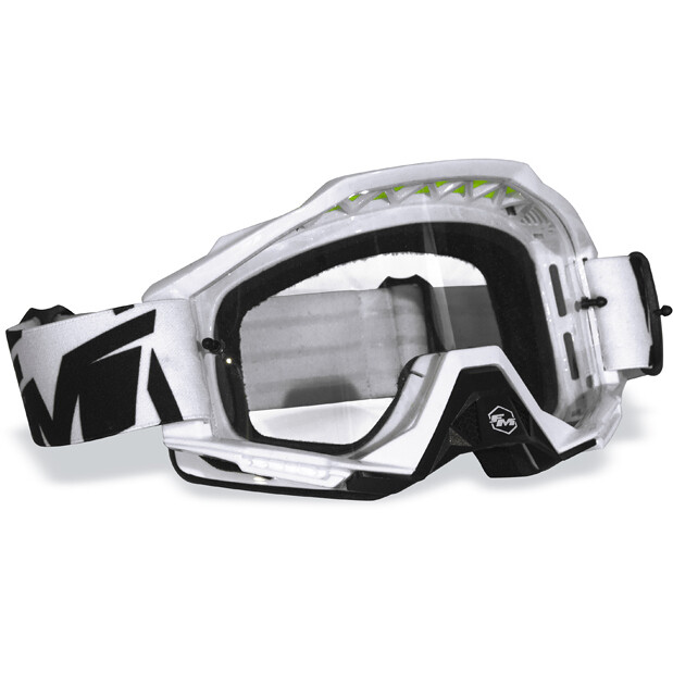 Maschera Moto Cross Enduro ROBIN Bianco taglia unica