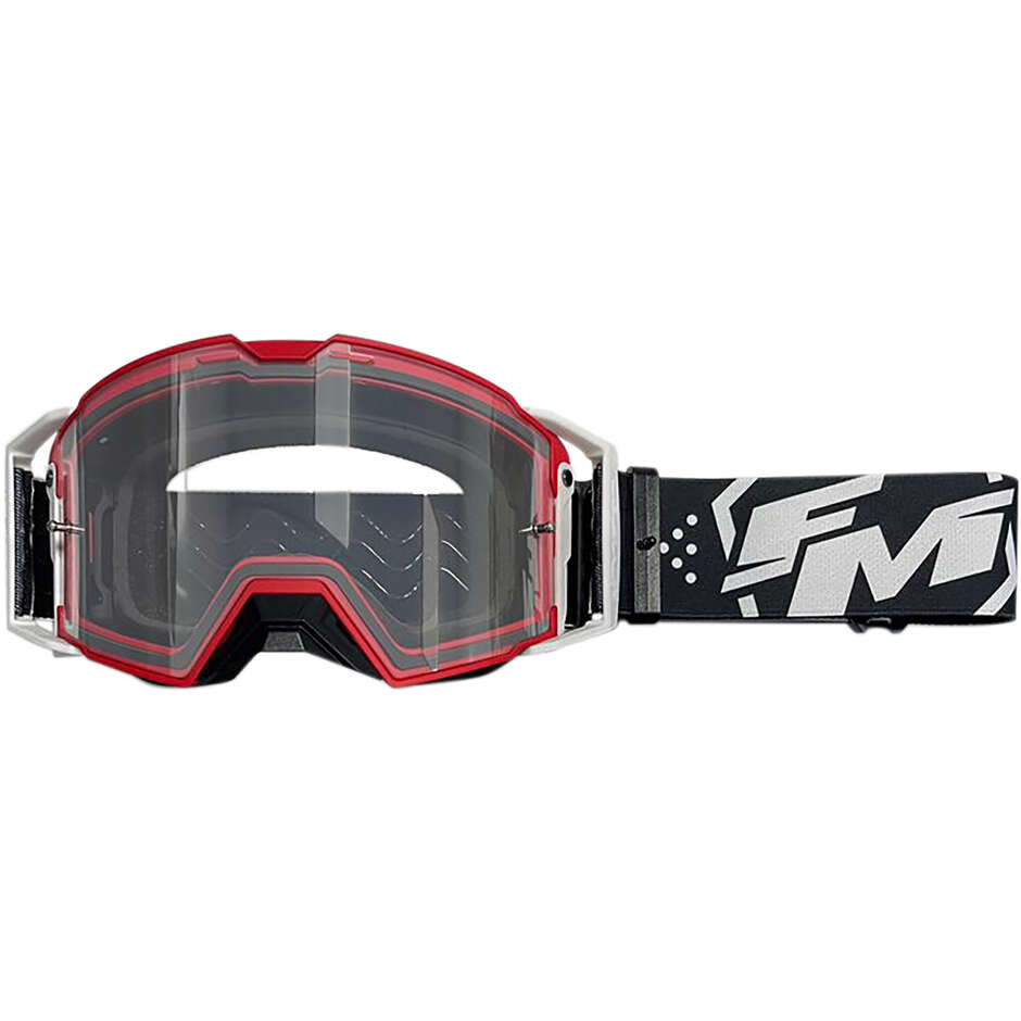 Maschera Moto Cross Enduro VISION Rosso taglia unica