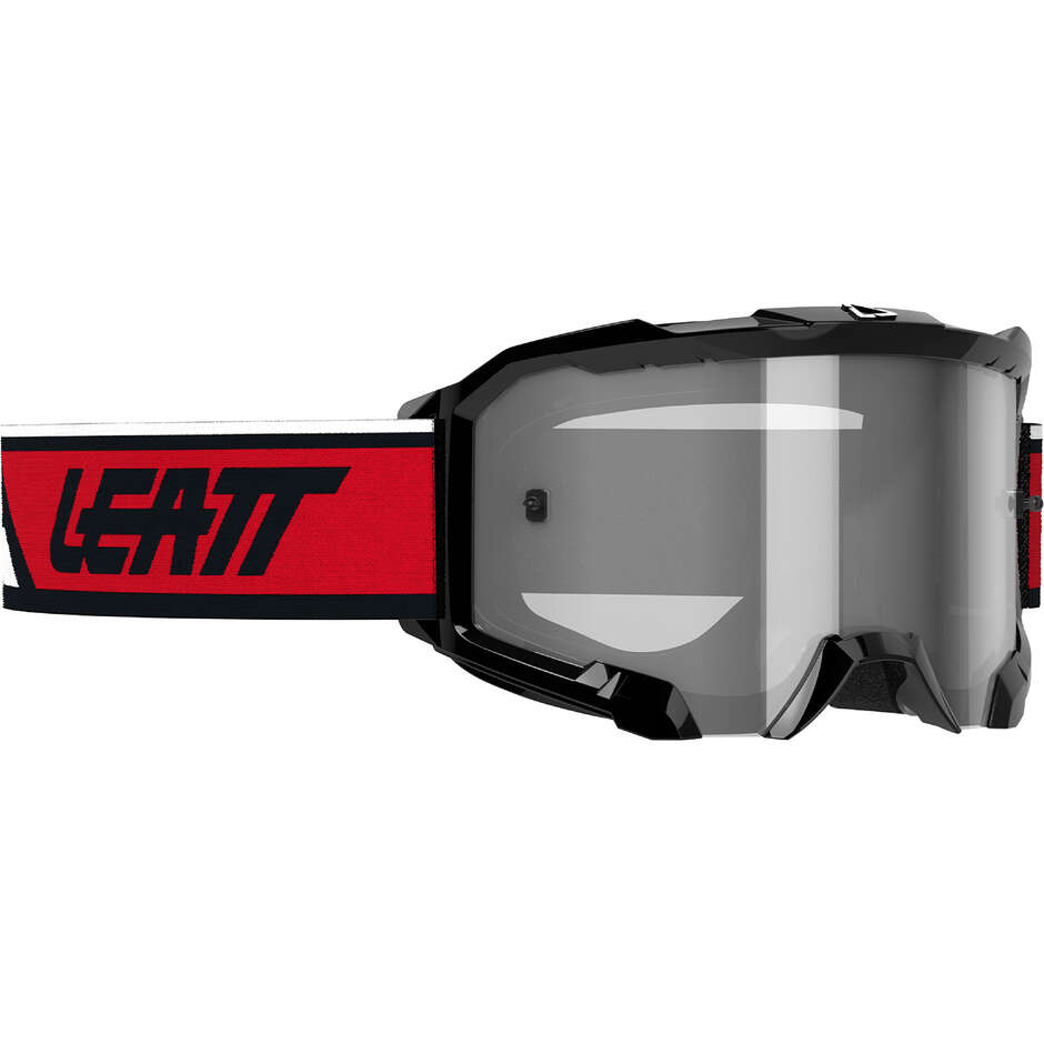 Maschera Moto Cross Leatt Velocity 4.5 RED SILVER 50VLT Rosso