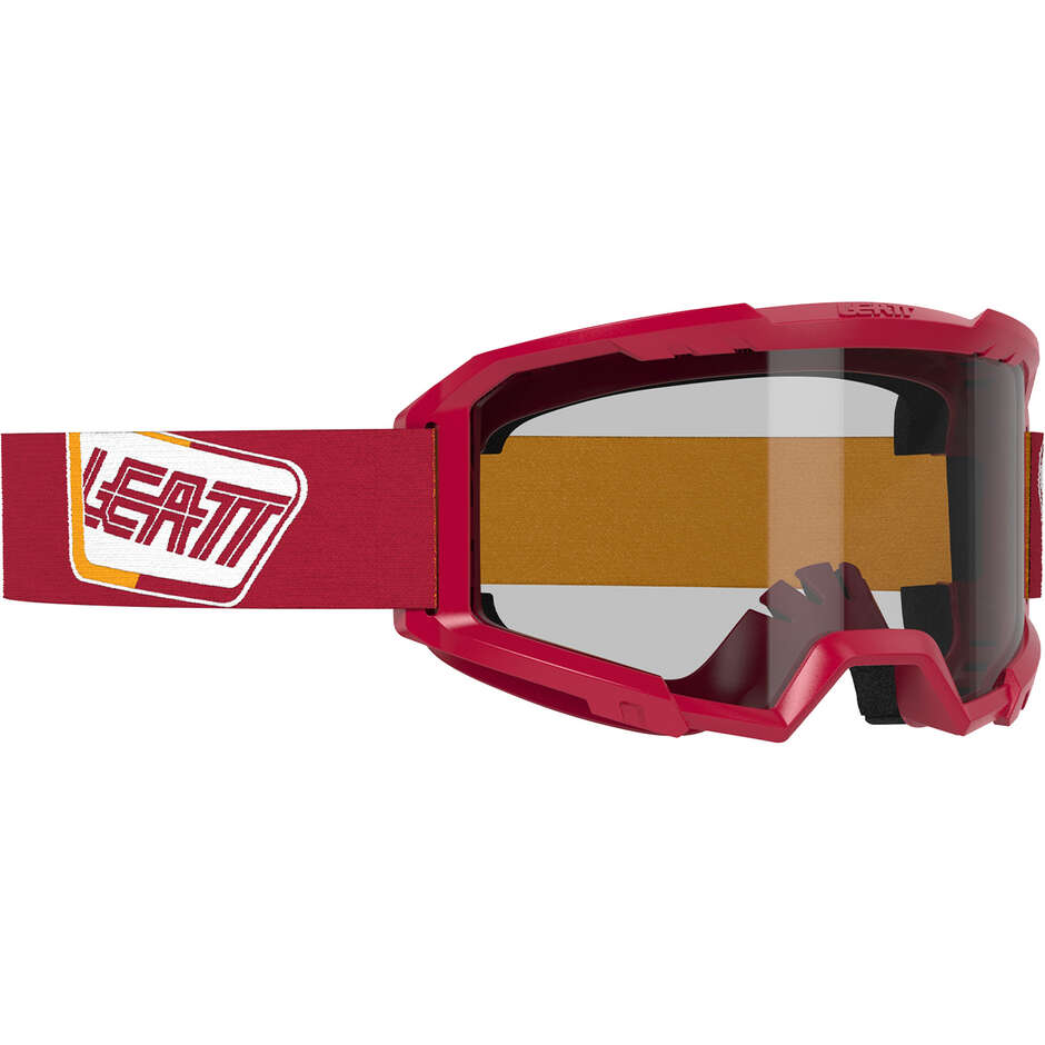 Maschera Moto Cross Leatt Vizion 2.5 CLEAR 90VLT Rosso