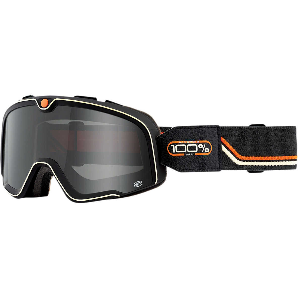100% Maschera Racecraft 2 Arancione con Lente a Specchio Silver Anti-Fog 100% Maschera Racecraft 2 Arancione con Lente a Specchio Silver Anti-Fog