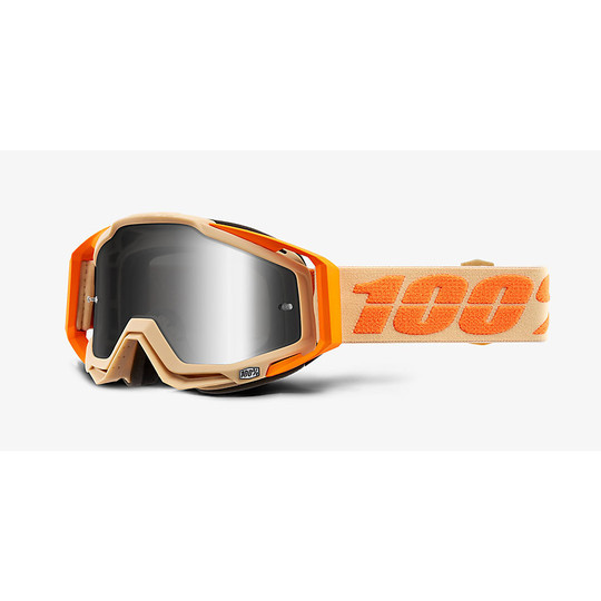 Maschera Occhiali Moto Cross Enduro 100% RACECRAFT Sahara Lente Specchio