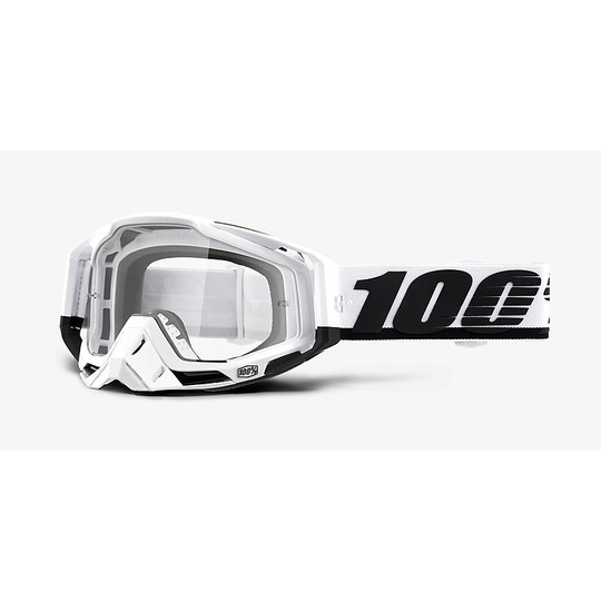 Maschera Occhiali Moto Cross Enduro 100% RACECRAFT Stuu Lente Clear
