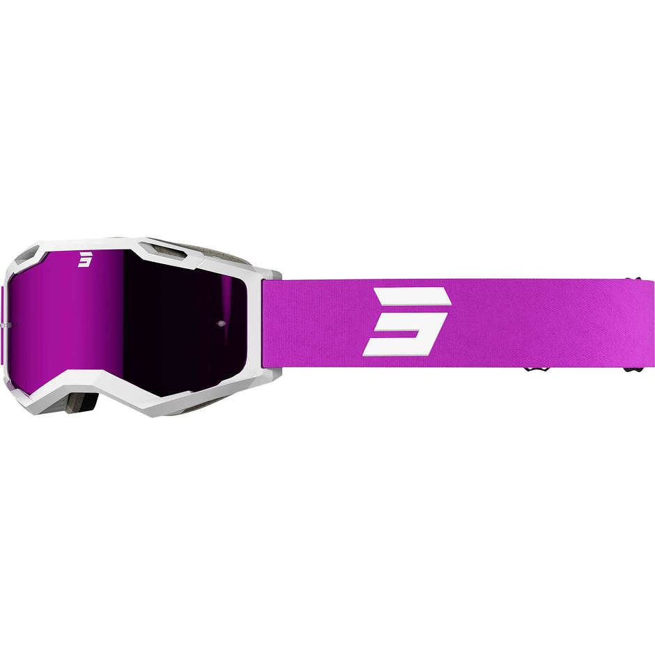 Maschera Occhiali Moto Cross Enduro Shot IRIS 2.0 TECH Viola Purple