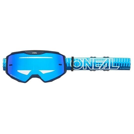 Maschera O'NEAL B-10 STRIPED Blu - Radium taglia unica